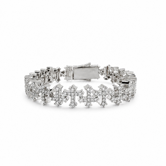 ICED INFINITE CROSS BRACELET
